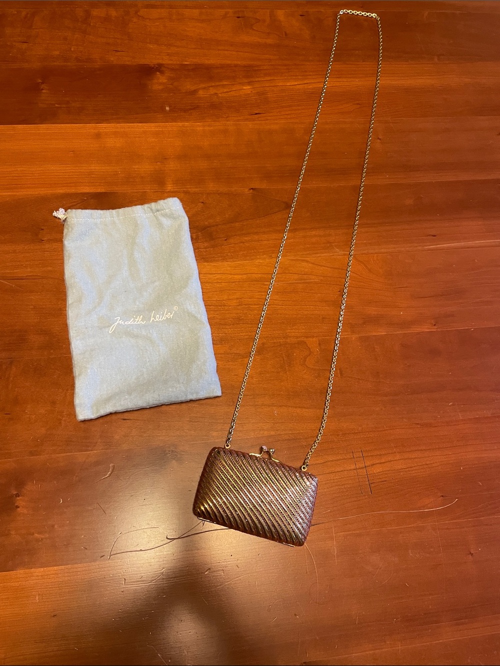 Judith Leiber Gold Mini Crossbody / Clutch